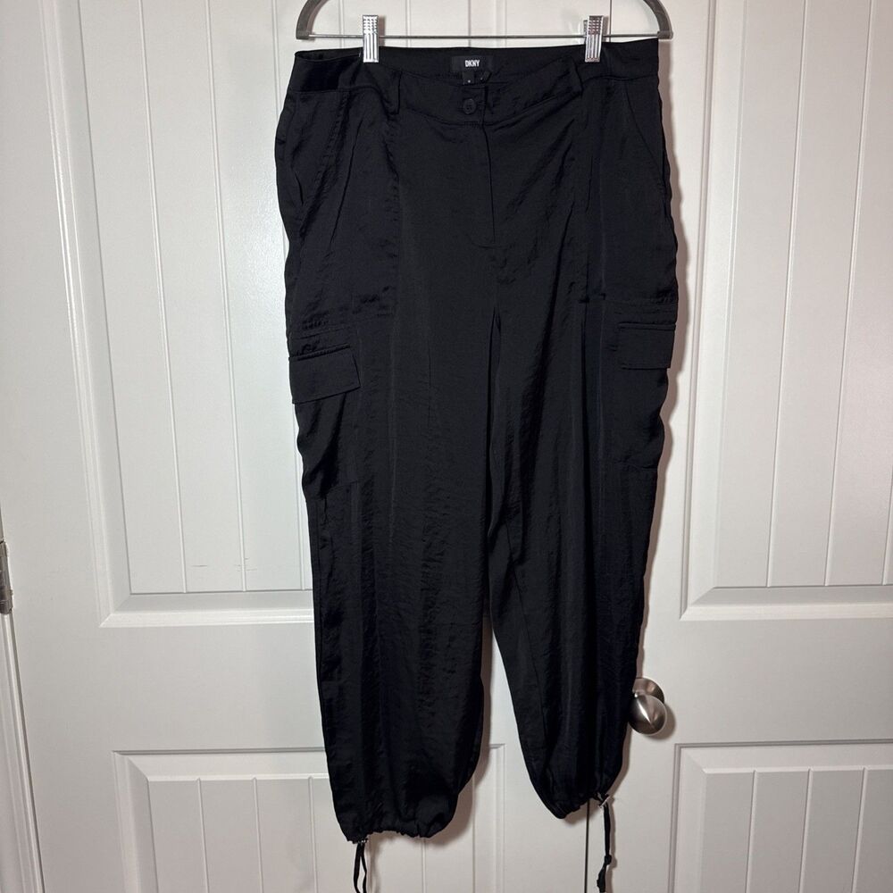 DKNY Donna Karan BLK Women's Silky Pant Sz 12